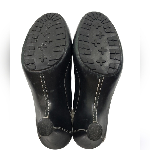 Cole Haan Slip On Black Heeled Mule Platform Sandals D 15242 Woman Shoes Size 8. - Picture 3 of 12